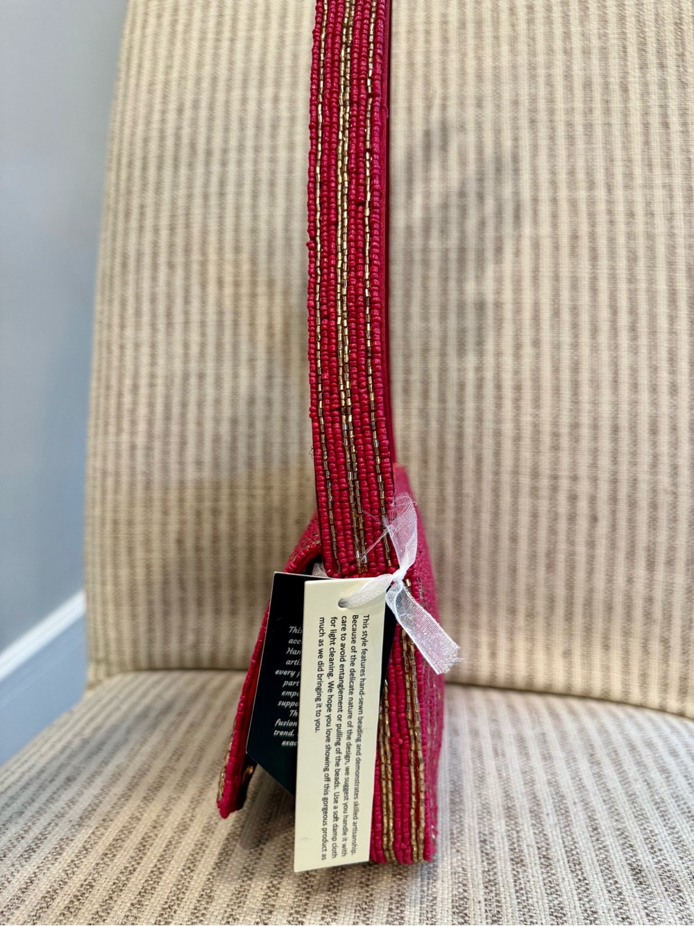 New Made in India Beaded Shoulder Drink Bag - Picture 12 of 16